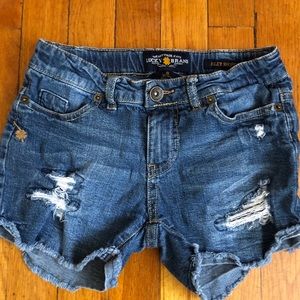 Luck brand girls denim shorts